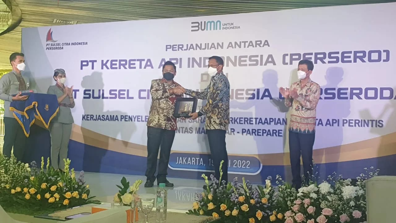 BUMD Sulsel Resmi Kerja Sama PT KAI, Andi Sudirman: Kita Harus Ubah PAD ke Sektor Lebih Menjanjikan